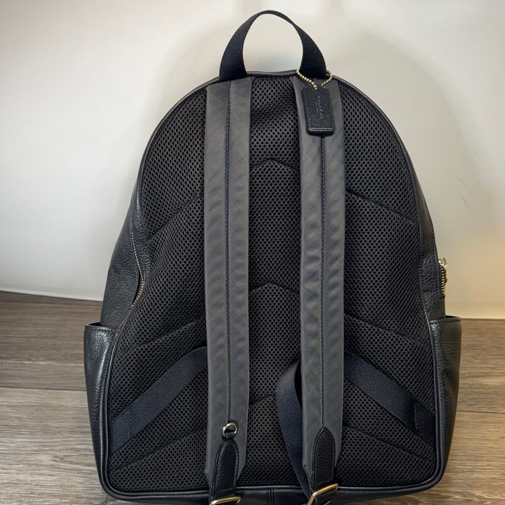 Coach Black Pebbled Leather  Backpack - Picture 2 of 11